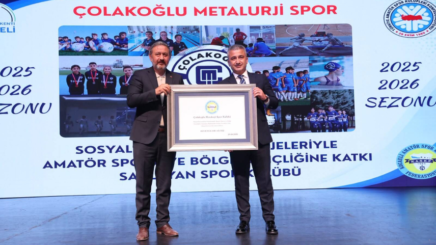 A Meaningful Award for Çolakoğlu Metallurgy Sports Club